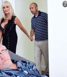 Provocative grannie Leah L’Amour deep-throats and fucks a large dick while her spouse sleeps